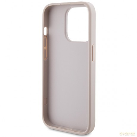 Guess nakładka do iPhone 15 Pro 6,1" GUHCP15LG4GFPI różowe HC PU 4G Metal Logo