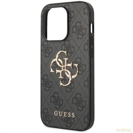 Guess nakładka do iPhone 15 Pro Max 6,7" GUHCP15X4GMGGR szara HC PU Leather 4G Metal Logo
