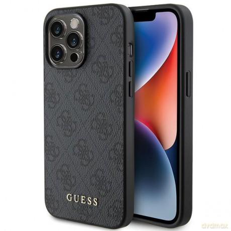 Guess nakładka do iPhone 15 Pro Max 6,7" GUHCP15XG4GFGR szara HC PU 4G Metal Logo