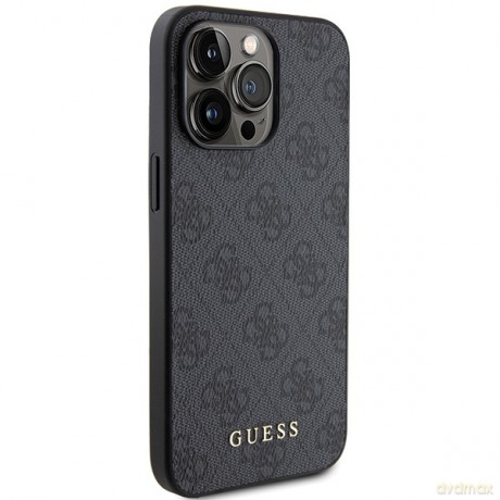 Guess nakładka do iPhone 15 Pro Max 6,7" GUHCP15XG4GFGR szara HC PU 4G Metal Logo