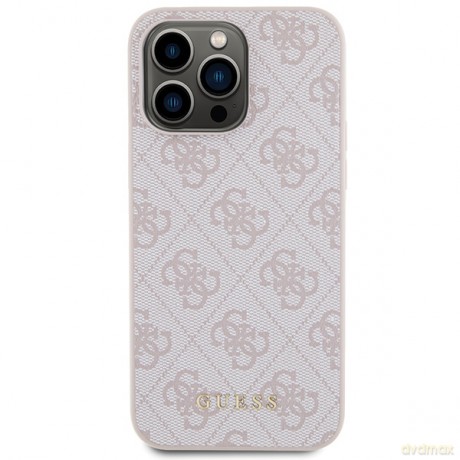 Guess nakładka do iPhone 15 Pro Max 6,7" GUHCP15XG4GFPI różowe HC PU 4G Metal Logo