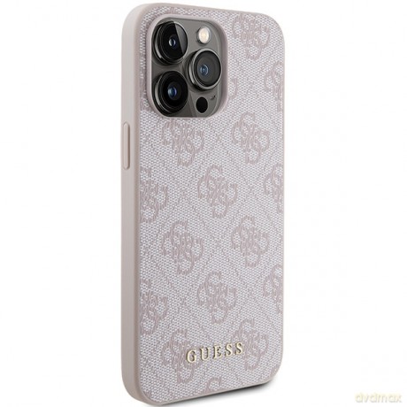 Guess nakładka do iPhone 15 Pro Max 6,7" GUHCP15XG4GFPI różowe HC PU 4G Metal Logo