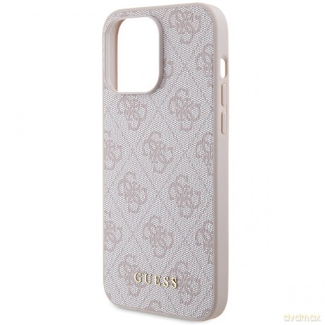 Guess nakładka do iPhone 15 Pro Max 6,7" GUHCP15XG4GFPI różowe HC PU 4G Metal Logo