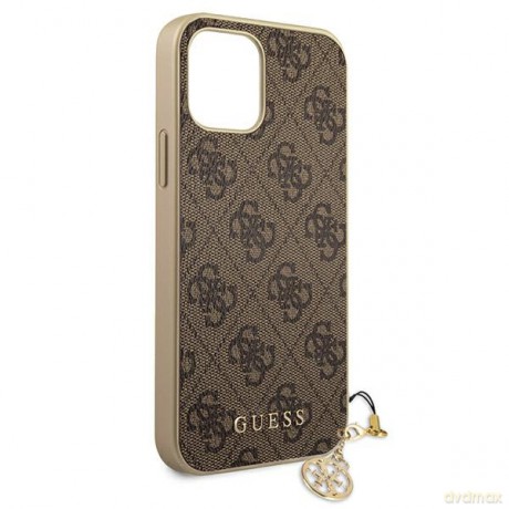 Guess nakładka do iPhone XR GUHCI61GF4GBR brązowy hard case 4G Charms Collection