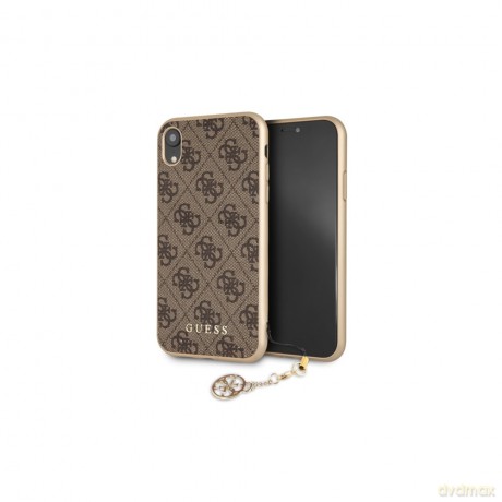 Guess nakładka do iPhone XR GUHCI61GF4GBR brązowy hard case 4G Charms Collection