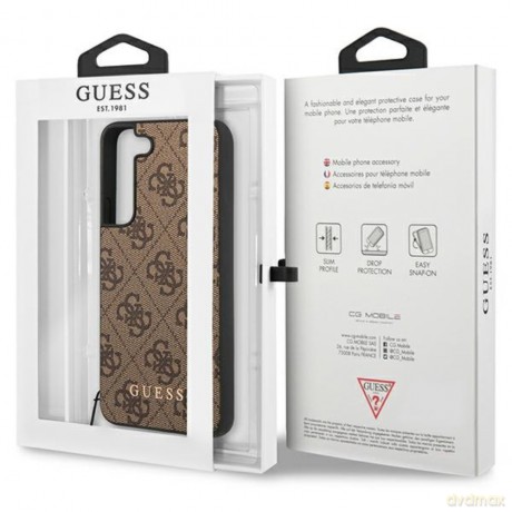 Guess nakładka do Samsung Galaxy S23 Plus GUHCS23MGF4GBR brązowy hardcase 4G Stripe Collection
