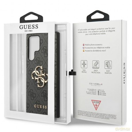Guess nakładka do Samsung Galaxy S23 Ultra GUHCS23L4GMGGR szara hardcase 4G Big Metal Logo