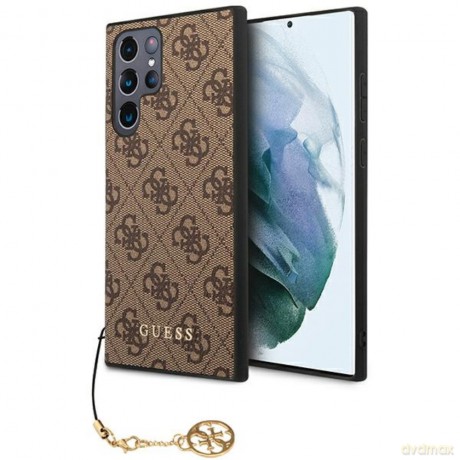 Guess nakładka do Samsung Galaxy S23 Ultra GUHCS23LGF4GBR brązowa hardcase 4G Charms Collection