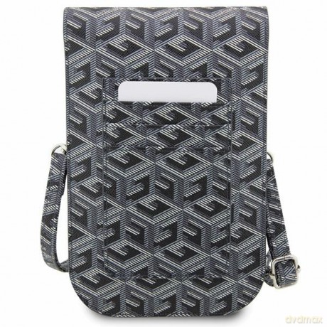 Guess torba na telefon GUWBHGCFSEK czarna Wallet Gcube Stripe