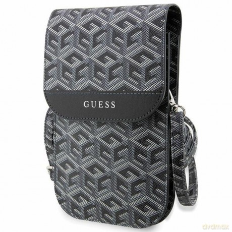 Guess torba na telefon GUWBHGCFSEK czarna Wallet Gcube Stripe