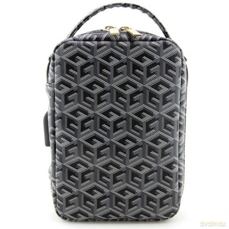 Guess torba organizer GUHBHGCFSEK czarny Gcube Stripe