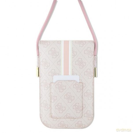 Guess torebka na telefon GUOWBP4RPSP różowa Wallet 4G Stripes