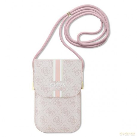 Guess torebka na telefon GUOWBP4RPSP różowa Wallet 4G Stripes