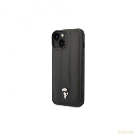 Karl Lagefeld nakładka do iPhone 14 6,1" KLHCP14SPSQPK czarna hardcase Puffy Ikonik Pin