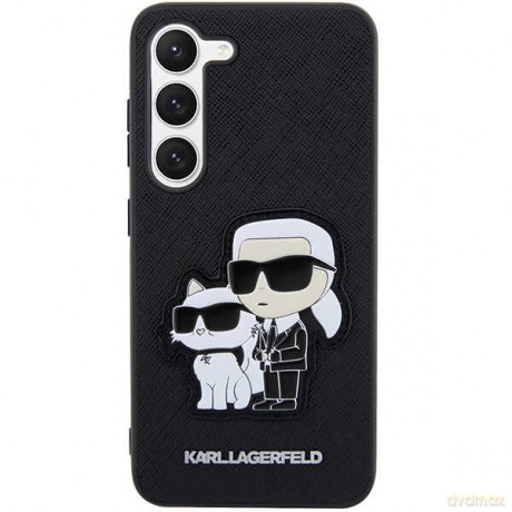 Karl Lagefeld nakładka do Samsung Galaxy S23 KLHCS23SSANKCPK czarna HC Saffiano Karl&Choupette NFT