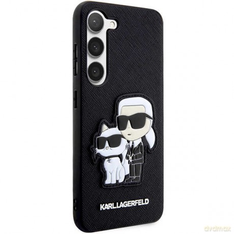 Karl Lagefeld nakładka do Samsung Galaxy S23 KLHCS23SSANKCPK czarna HC Saffiano Karl&Choupette NFT