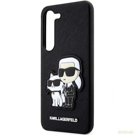 Karl Lagefeld nakładka do Samsung Galaxy S23 KLHCS23SSANKCPK czarna HC Saffiano Karl&Choupette NFT