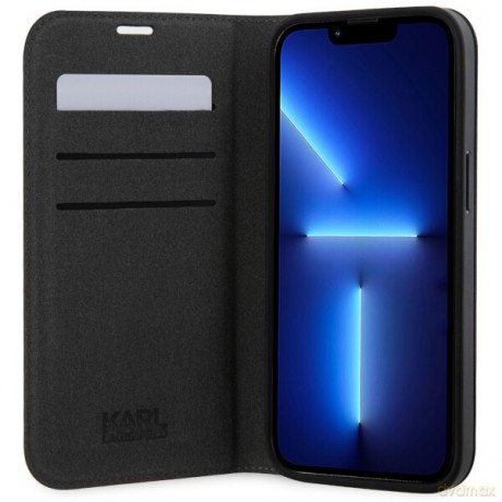 Karl Lagerfeld etui do iPhone 14 Pro 6,1" KLBKP14LSAKLHPK czarne Saffiano Monogram