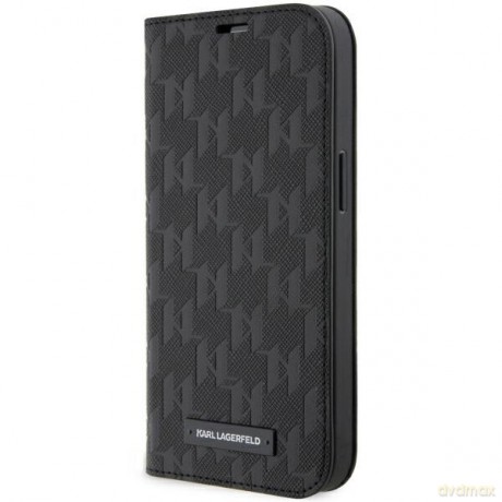 Karl Lagerfeld etui do iPhone 14 Pro 6,1" KLBKP14LSAKLHPK czarne Saffiano Monogram