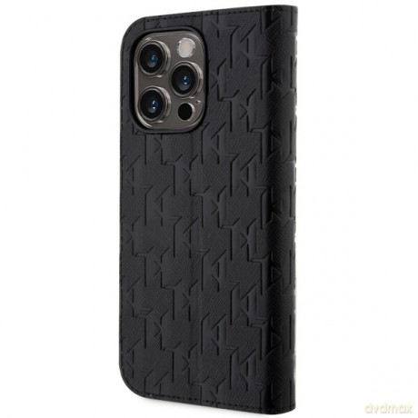 Karl Lagerfeld etui do iPhone 14 Pro 6,1" KLBKP14LSAKLHPK czarne Saffiano Monogram