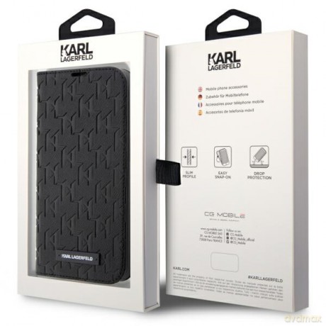 Karl Lagerfeld etui do iPhone 14 Pro Max 6,7" KLBKP14XSAKLHPK czarne Saffiano Monogram