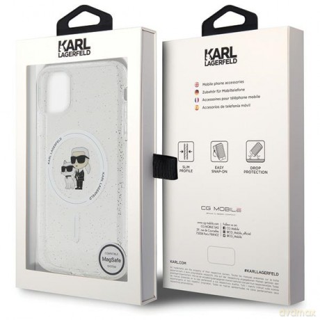 Karl Lagerfeld nakładka do iPhone 11 KLHMN61HGKCNOT przeźroczysta HC Magsafe IML KC Glitter