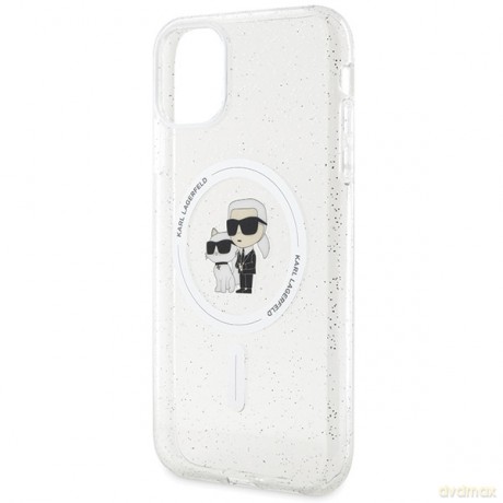 Karl Lagerfeld nakładka do iPhone 11 KLHMN61HGKCNOT przeźroczysta HC Magsafe IML KC Glitter