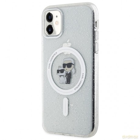 Karl Lagerfeld nakładka do iPhone 11 KLHMN61HGKCNOT przeźroczysta HC Magsafe IML KC Glitter