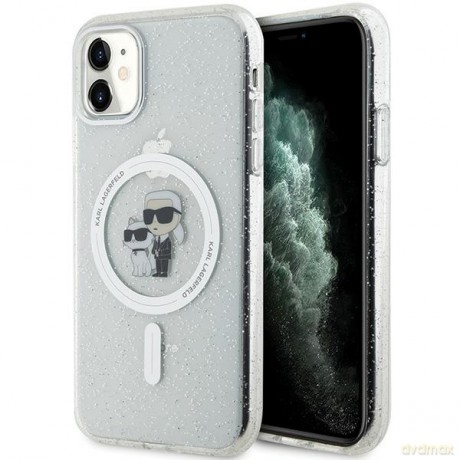 Karl Lagerfeld nakładka do iPhone 11 KLHMN61HGKCNOT przeźroczysta HC Magsafe IML KC Glitter