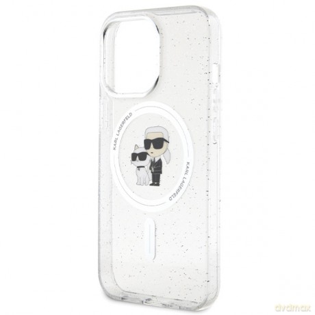 Karl Lagerfeld nakładka do iPhone 13 Pro 6,1" KLHMP13LHGKCNOT przeźroczysta HC Magsafe IML KC Glitter