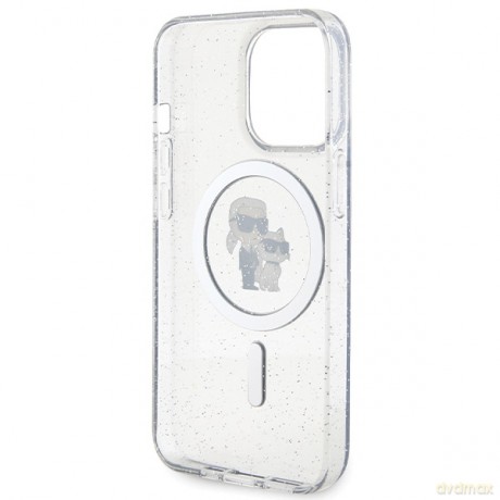 Karl Lagerfeld nakładka do iPhone 13 Pro 6,1" KLHMP13LHGKCNOT przeźroczysta HC Magsafe IML KC Glitter