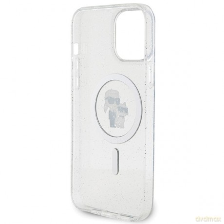 Karl Lagerfeld nakładka do iPhone 13 Pro Max 6,7" KLHMP13XHGKCNOT przeźroczysta HC Magsafe IML KC Glitter
