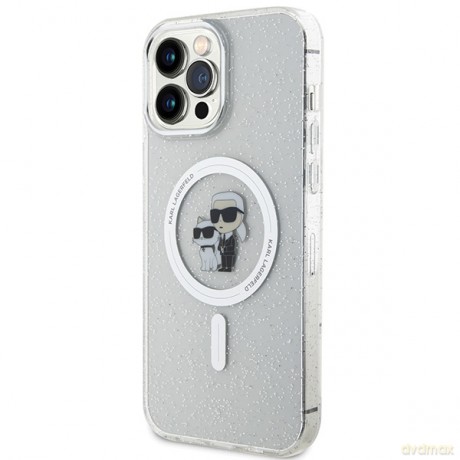 Karl Lagerfeld nakładka do iPhone 13 Pro Max 6,7" KLHMP13XHGKCNOT przeźroczysta HC Magsafe IML KC Glitter