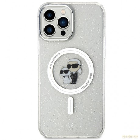 Karl Lagerfeld nakładka do iPhone 13 Pro Max 6,7" KLHMP13XHGKCNOT przeźroczysta HC Magsafe IML KC Glitter