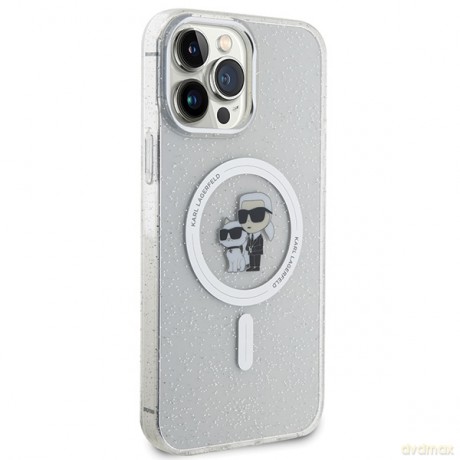 Karl Lagerfeld nakładka do iPhone 13 Pro Max 6,7" KLHMP13XHGKCNOT przeźroczysta HC Magsafe IML KC Glitter
