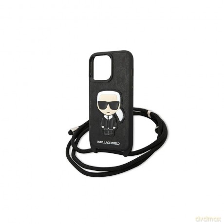 Karl Lagerfeld nakładka do iPhone 13 Pro Max KLHCP13XCMNIPK czarna hard case Iconic