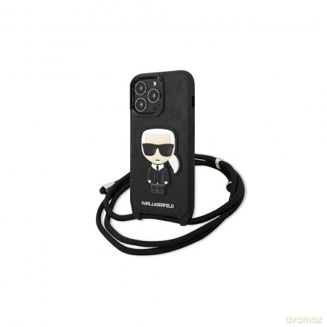 Karl Lagerfeld nakładka do iPhone 13 Pro Max KLHCP13XCMNIPK czarna hard case Iconic
