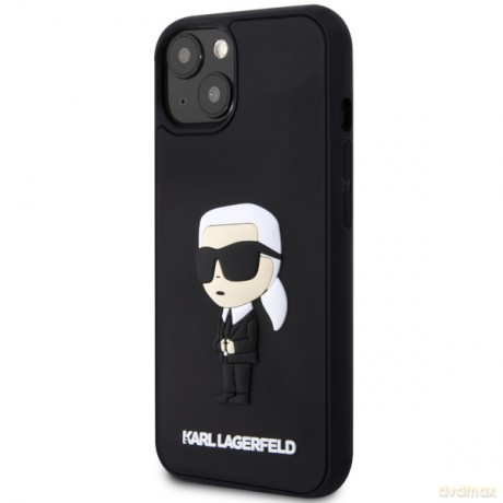Karl Lagerfeld nakładka do iPhone 14 Plus 6,7" KLHCP14M3DRKINK czarna harcase Saffiano Mono Patch Ikonik NFT