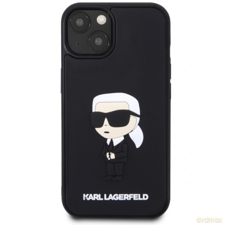 Karl Lagerfeld nakładka do iPhone 14 Plus 6,7" KLHCP14M3DRKINK czarna harcase Saffiano Mono Patch Ikonik NFT