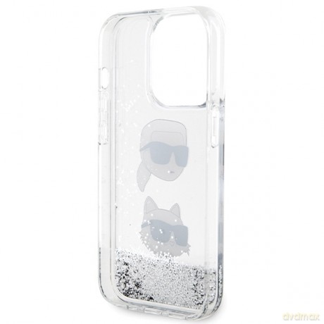 Karl Lagerfeld nakładka do iPhone 14 Pro 6,1" KLHCP14LLDHKCNS biała HC Liquid Glitter KC