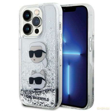 Karl Lagerfeld nakładka do iPhone 14 Pro 6,1" KLHCP14LLDHKCNS biała HC Liquid Glitter KC