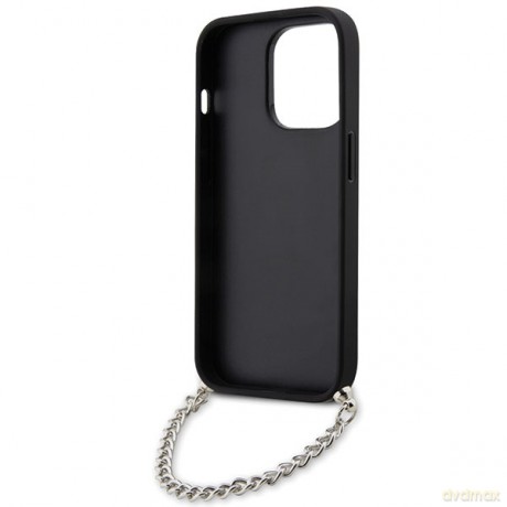 Karl Lagerfeld nakładka do iPhone 14 Pro 6,1" KLHCP14LSACKLHPK czarna hardcase Saffiano Mono Chain