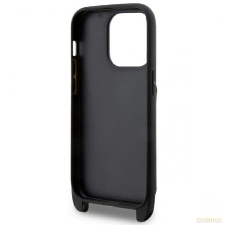 Karl Lagerfeld nakładka do iPhone 14 Pro Max 6,7" KLHCP14XCSAKHPKK czarne hardcase Crossbody Saffiano Monogram Ikonik
