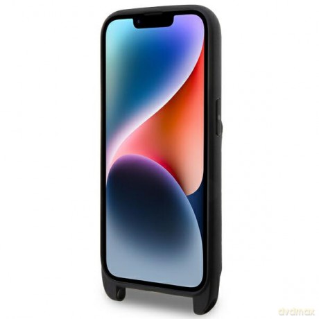 Karl Lagerfeld nakładka do iPhone 14 Pro Max 6,7" KLHCP14XCSAKHPKK czarne hardcase Crossbody Saffiano Monogram Ikonik