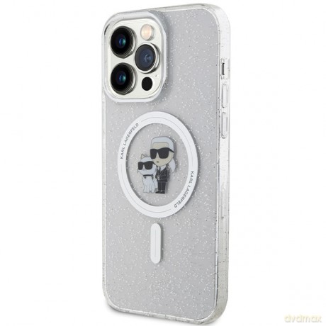 Karl Lagerfeld nakładka do iPhone 14 Pro Max 6,7" KLHMP14XHGKCNOT przeźroczysta HC Magsafe IML KC Glitter