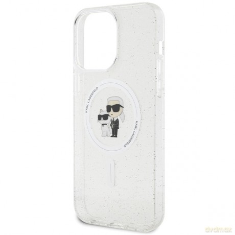 Karl Lagerfeld nakładka do iPhone 14 Pro Max 6,7" KLHMP14XHGKCNOT przeźroczysta HC Magsafe IML KC Glitter