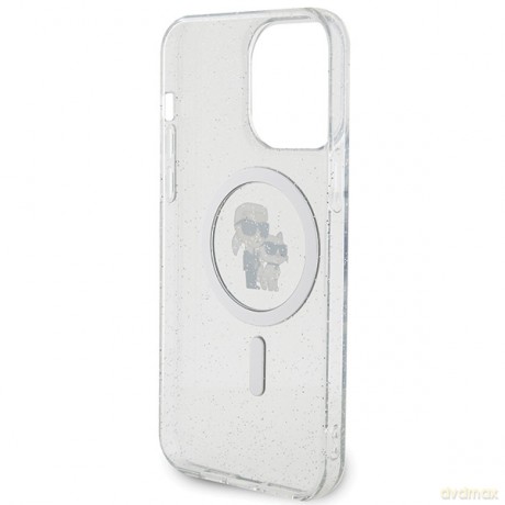 Karl Lagerfeld nakładka do iPhone 14 Pro Max 6,7" KLHMP14XHGKCNOT przeźroczysta HC Magsafe IML KC Glitter