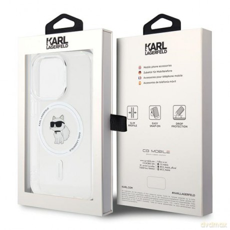 Karl Lagerfeld nakładka do iPhone 15 Pro 6,1" KLHMP15LHFCCNOT transparentna HC Magsafe IML C