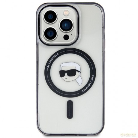 Karl Lagerfeld nakładka do iPhone 15 Pro 6,1" KLHMP15LHKHNOTK transparentna HC Magsafe IML KH