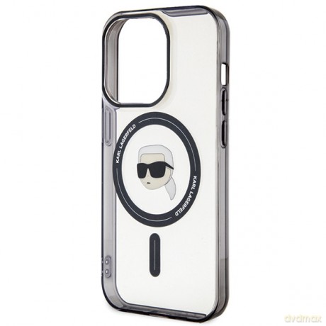 Karl Lagerfeld nakładka do iPhone 15 Pro 6,1" KLHMP15LHKHNOTK transparentna HC Magsafe IML KH